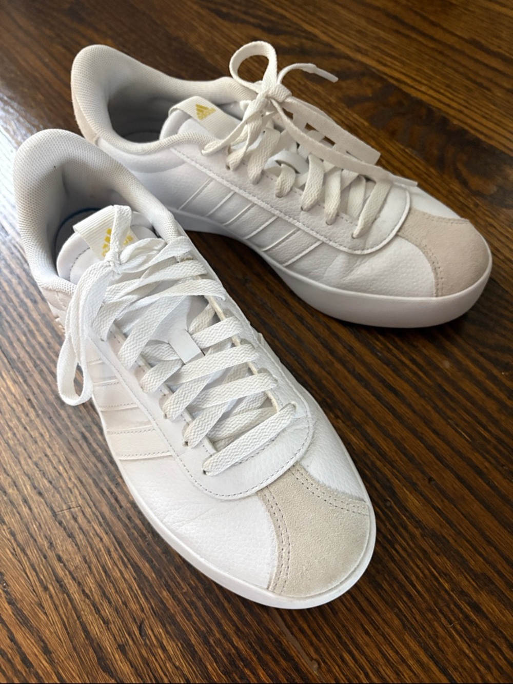 Adidas VL Court 3 White Leather Sneakers